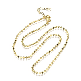 Ожерелья из латунной шариковой цепи, без свинца и без кадмия, долговечный, стойки покрытие