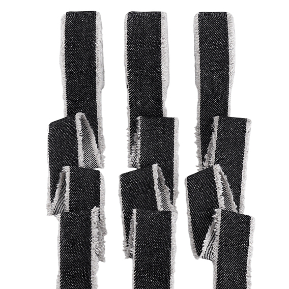 3 рулоны полиэфирной ленты, джинсовая ткань, аксессуары для одежды