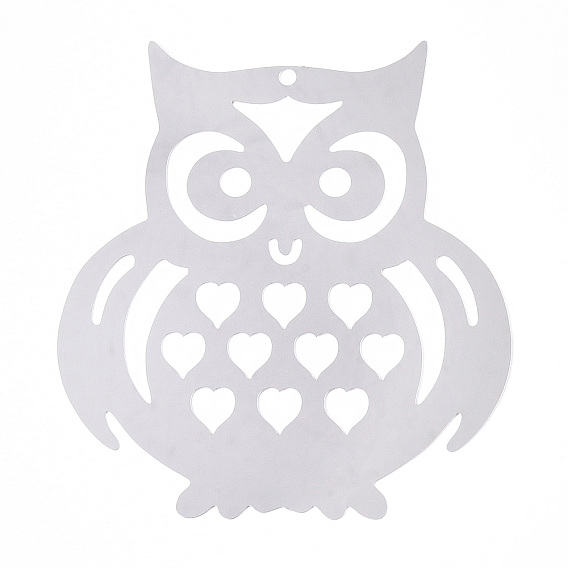 Антикоррозийные 201 большие подвески из нержавеющей стали, гравированные металлические украшения, сова прелести