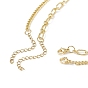 2Pcs 2 Style Clear Cubic Zirconia Horse Eye Pendant Necklace Set, Brass Paperclip Chains Necklaces for Men Women