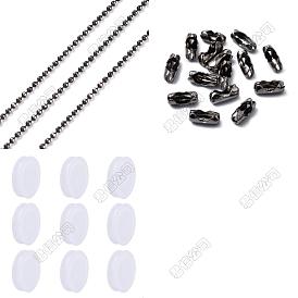 10 Cadenas de bolas facetadas de latón de yardas, soldada, con conectores de carrete y cadena de bolas