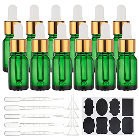 Стеклянные бутылки-капельницы, с капельницей, наклейка на доске, пластиковая воронка, пластиковая капельница