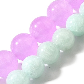 Натуральный Malaysia нефритовые бусы пряди, круглые, окрашенные