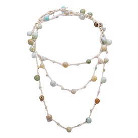 Collier de perles vintage fait à la main - bijoux de collier de perles exagérés européens et américains.