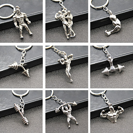 Fitness Keychain: Creative Metal Gift for Sports Enthusiasts and Gym Lovers
