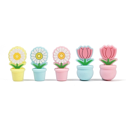 Бусины из пищевого силикона с цветочным узором, DIY уход за ожерельем