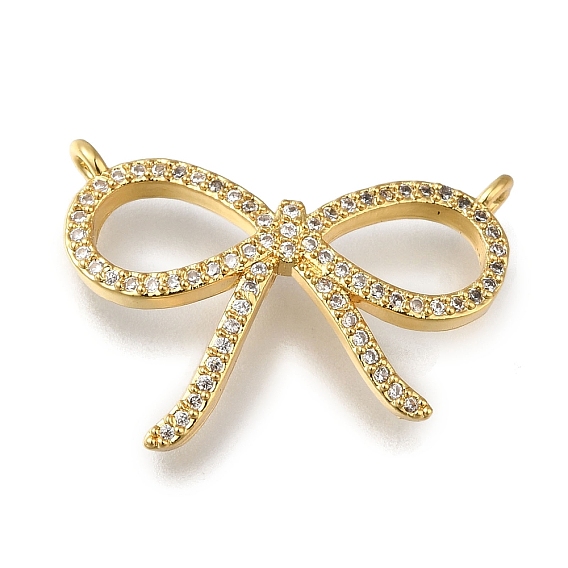 Покрытие стойки латунь микропаве прозрачные подвески из кубического циркония, долговечный, без кадмия и без свинца, бантом прелести