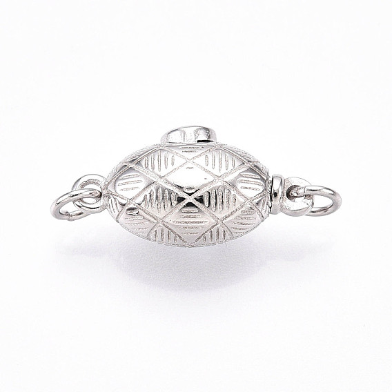 925 застежка из стерлингового серебра, овальные, с печатью s925, с целью перехода в кольце