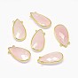 Mixed Gemstone Pendants, with Long-Lasting Plated Brass Findings, Faceted, Drop