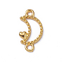 Zinc Alloy Links, Open Back Bezel, for DIY UV Resin, Epoxy Resin, Pressed Flower Jewelry, Moon & Heart