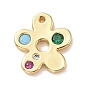 Кулоны из экологически чистой латуни с микропаве и кубическим цирконием, без кадмия и без свинца, долговечный, цветок