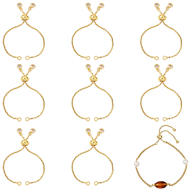 Изготовление латунных браслетов-слайдеров, изготовление браслетов для коробок, с кубическим цирконием плоские круглые подвески