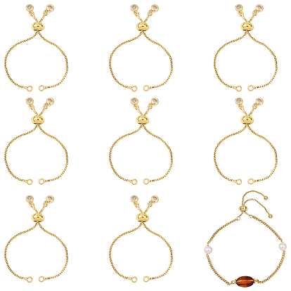 Изготовление латунных браслетов-слайдеров, изготовление браслетов для коробок, с кубическим цирконием плоские круглые подвески