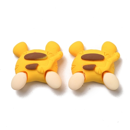 Opaque Resin Cabochons Accessories, Tiger