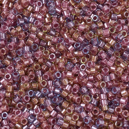 MIYUKI Delica Beads, Cylinder, Japanese Seed Beads, 11/0, Inside Colours Mix