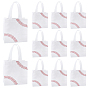 Sport Ball Theme Non-woven Fabrics Tote Bags, Square Shopping Bags with Handles