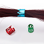 Инструменты для укладки волос своими руками, с железными открытыми кольцами, Европейский бусы акриловые, природных шарики древесины, алюминиевые манжеты для волос и шнур для плетения волос