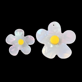 Непрозрачные акриловые подвески, цветок