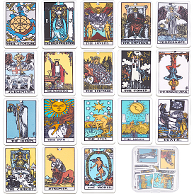 18шт 18 непрозрачные акриловые подвески со стильным принтом, прямоугольник с рисунком таро