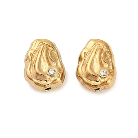 304 бусина из нержавеющей стали со стразами, ионное покрытие (ip)