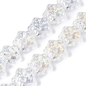 Прозрачные стеклянные бусины гальваническим пряди, с покрытием AB цвета, звезда