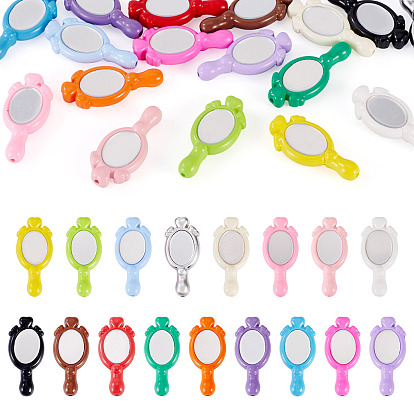 17 шт 17 цвета непрозрачные акриловые бусины, зеркало с сердцем