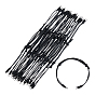 30pcs fabrication de bracelets en cordon de polyester ciré, avec 304 anneaux en acier inoxydable