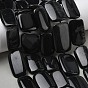 Натуральный черный камень бисер нитей, прямоугольные