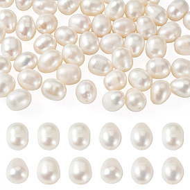 50Pcs Natural Cultured Freshwater Pearl Beads, Rice