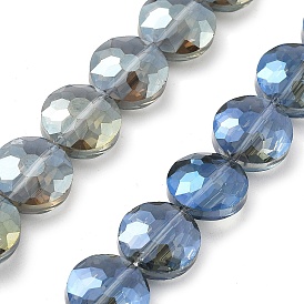 Гальванизируйте прозрачное стекло бисер нитей, плоско-круглые, гальваническое покрытие