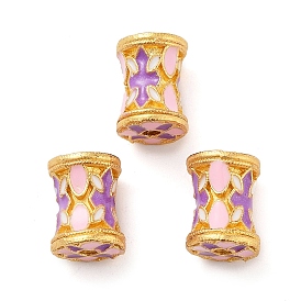 Alloy Enamel Beads, Column with Cross