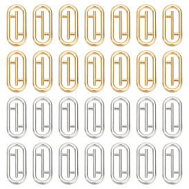 16Pcs 2 Colors 304 Stainless Steel Linking Rings, Oval