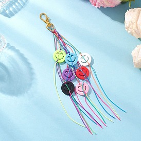 Подвеска в виде улыбающегося лица из нейлонового шнура и акрила, с сплава шарнирного когтя омара застежками