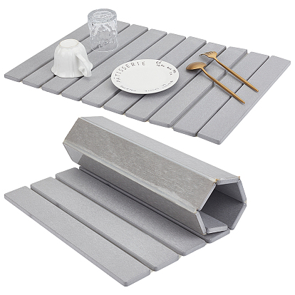 Tapetes de tierra de diatomeas para tazas, con tela y papel de lija, Rectángulo