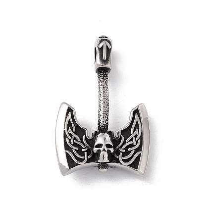 304 Stainless Steel Manual Polishing Pendants, Axe Charms