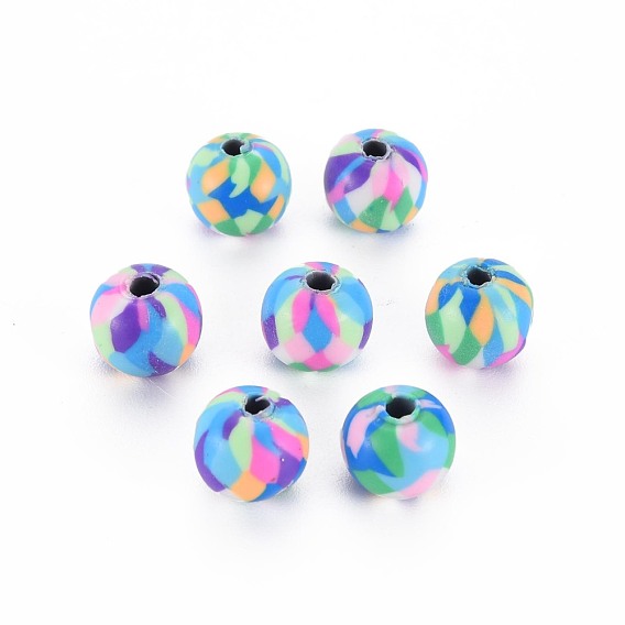 Manuell Polymer Ton Perlen, für DIY Schmuck Bastelbedarf, Runde