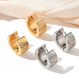 304 серьги-кольца из нержавеющей стали с эффектом полировки, ионное покрытие (ip)