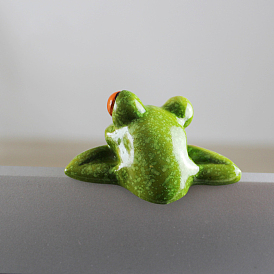 Resin Mini Frog Ornament, for Home Office Desktop Decoration
