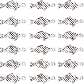 100 шт. Подвески из сплава в тибетском стиле, рыба