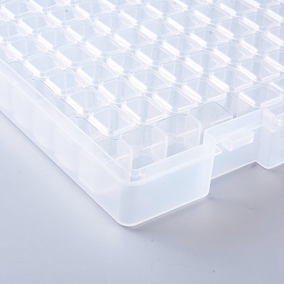 Plastic Bead Containers, Flip Top Bead Storage, Removable, 136  Compartments, Rectangle