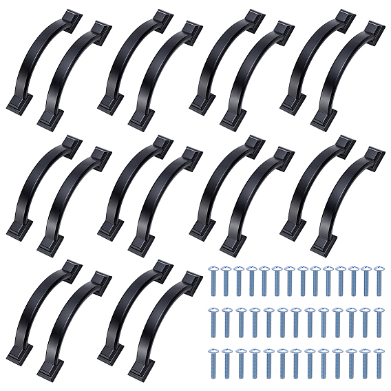 20шт. алюминиевые ручки для выдвижных ящиков, поворотные ручки, ручки шкафа, аксессуары для дверных ручек, с винтом