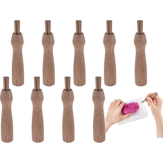 Шерстяной войлок деревянная ручка, инструмент для иглы для валяния