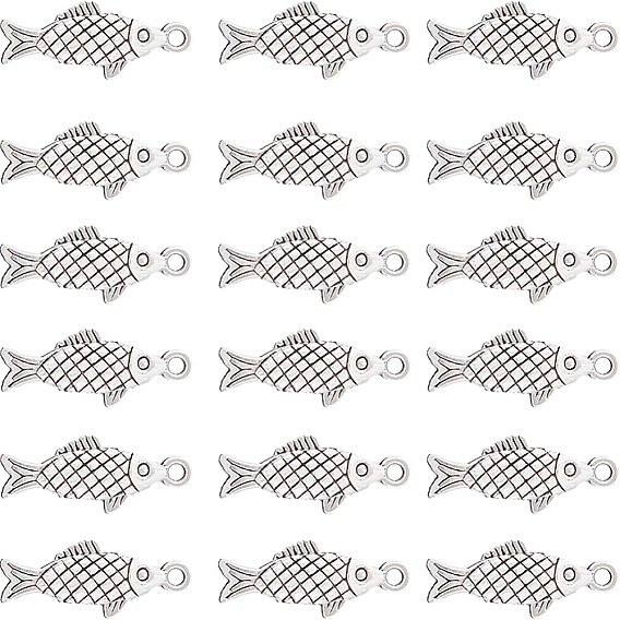 100 шт. Подвески из сплава в тибетском стиле, рыба