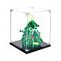 Акриловые витрины для минифигурок с черным основанием, прозрачные