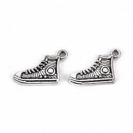 Tibetan Style Alloy Pendants, Lead Free & Cadmium Free, Shoes Charms