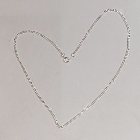 Iron Curb Chain Necklace with Brass Clasps for Women