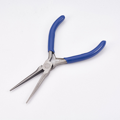 45# Carbon Steel Long Chain Nose Pliers, Hand Tools, Polishing, Royal Blue