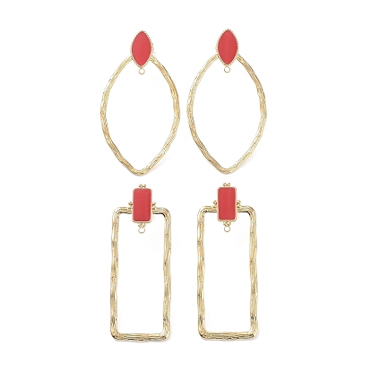 304 фурнитура для серег с эмалью из нержавеющей стали., с петлей