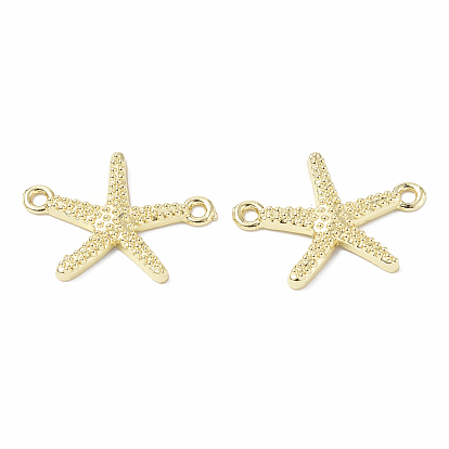 Rack Plating Alloy Connector Charms, Starfish Links, Lead Free & Cadmium Free & Nickel Free