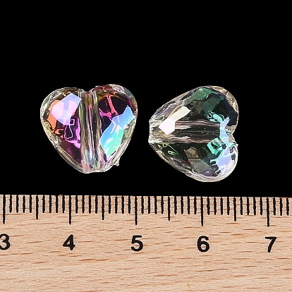 Perles acryliques transparentes, placage UV irisé